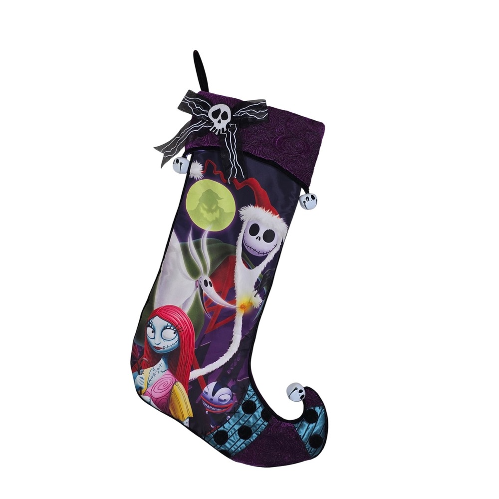 Disney Parks Nightmare Before Christmas Jack Skellington Sally Elf Toe Stocking